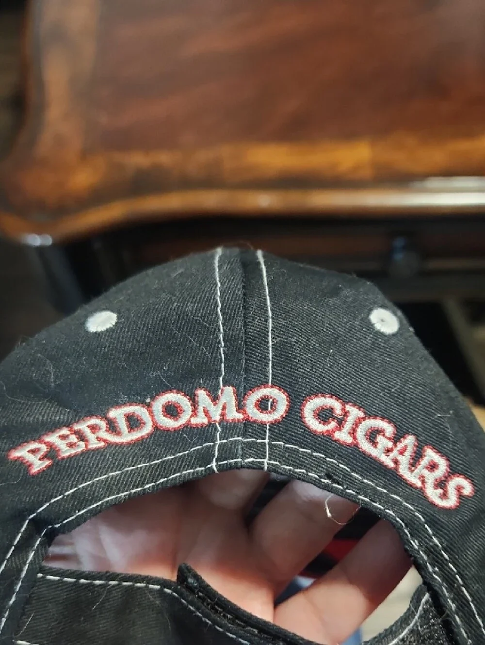 Perdomo Cigars Black & Red Logo Baseball Cap